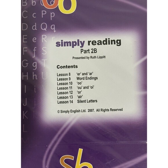 Simply Reading Part 2B - DVD Simply English Study Program Brand New/Sealed 2007 - Picture 3 of 4